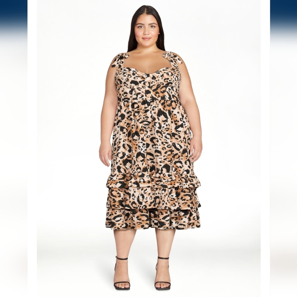 👑Sofia Vergara Leopard Dress 2XL